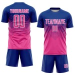 Sublimation Jersey Uniform Custom Soccer Pink-White Royal