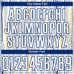 Custom Sublimation Pinstripe Gray Soccer Jersey White-Royal Uniform Custom Sublimation Pinstripe Gray Soccer Jersey White-Royal Uniform