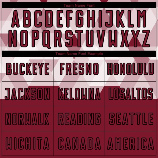 Sublimation Black Uniform Custom Geometric Crimson Jersey Shapes Soccer