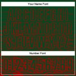 Uniform Custom Soccer Red Jersey Green Sublimation