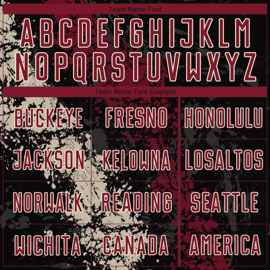 Jersey Uniform Custom Crimson-Cream Sublimation Soccer Black