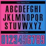 Fashion Gradient Sublimation Powder Soccer Jersey Pink-Black Custom Blue Uniform