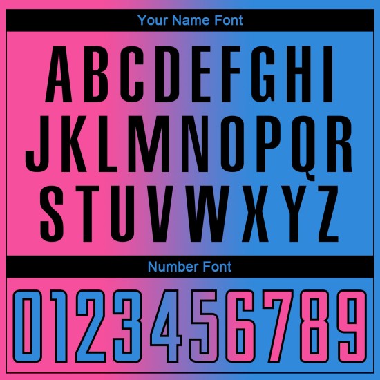 Fashion Gradient Sublimation Powder Soccer Jersey Pink-Black Custom Blue Uniform