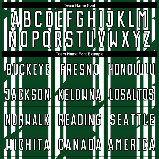 Soccer Uniform Green Pinstripe Custom White-Black Jersey Sublimation