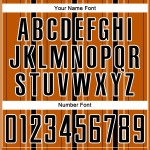 Uniform Soccer Orange Texas Sublimation Black-White Custom Stripe Jersey