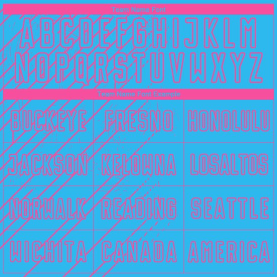 Pink Lines Soccer Jersey Custom Uniform Blue Sky Sublimation