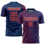 Sublimation Jersey Red-White Navy Soccer Uniform Custom
