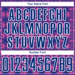 Soccer Custom Royal-White Pink Shapes Geometric Uniform Jersey Sublimation