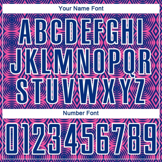 Soccer Custom Royal-White Pink Shapes Geometric Uniform Jersey Sublimation