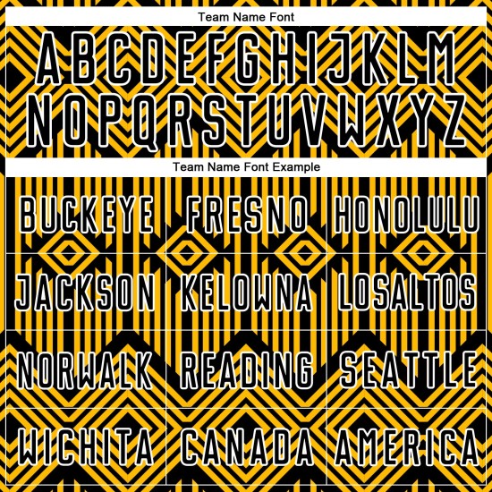 Shapes Geometric Soccer Sublimation Custom Black-White Uniform Jersey Abstract Gold Shapes Geometric Soccer Sublimation Custom Black-White Uniform Jersey Abstract Gold