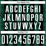 Custom Sublimation Black Soccer Green Shape Abstract Uniform Jersey White-Kelly