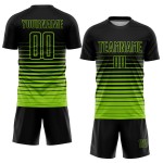 Uniform Jersey Fashion Pinstripe Soccer Green Black Fade Custom Sublimation Neon