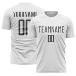 Sublimation Soccer Gray Steel White Jersey Custom Uniform Sublimation Soccer Gray Steel White Jersey Custom Uniform
