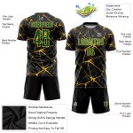 Custom Green-Gold Black Kelly Uniform Sublimation Soccer Jersey