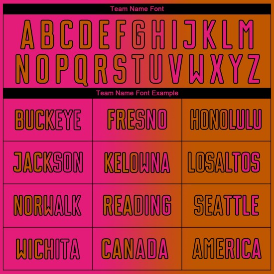 Soccer Texas Jersey Custom Orange Hot Gradient Sublimation Uniform Pink-Black Fashion