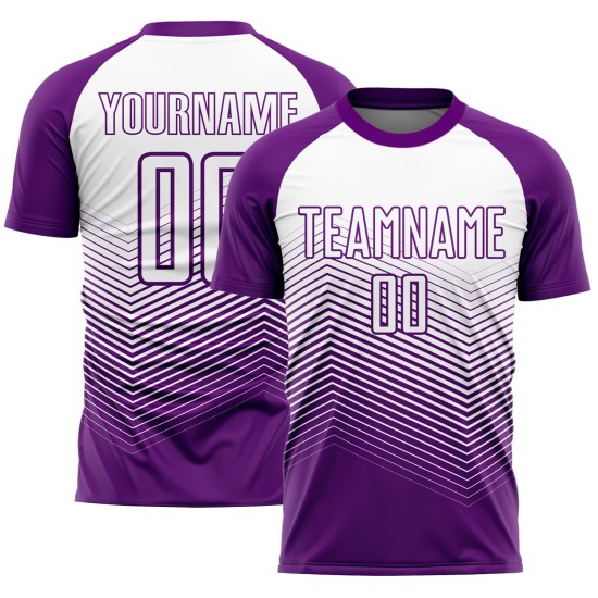 Uniform Abstract Geometric Jersey Custom White Soccer Triangles Purple Sublimation Uniform Abstract Geometric Jersey Custom White Soccer Triangles Purple Sublimation