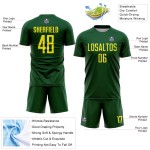 Green Soccer Jersey Light Yellow Custom Uniform Sublimation