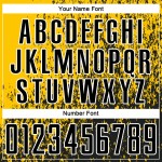 Yellow Uniform Soccer Abstract Fragment Custom Black-White Sublimation Jersey Art