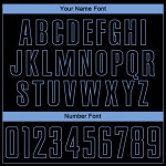 Light Soccer Fashion Fade Jersey Uniform Black Sublimation Custom Blue Pinstripe