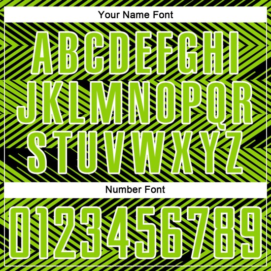 Neon Sublimation Jersey Custom Green Black-White Soccer Line Uniform