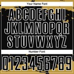 Abstract Art Uniform Custom Gold-White Jersey Black Fragment Soccer Old Sublimation