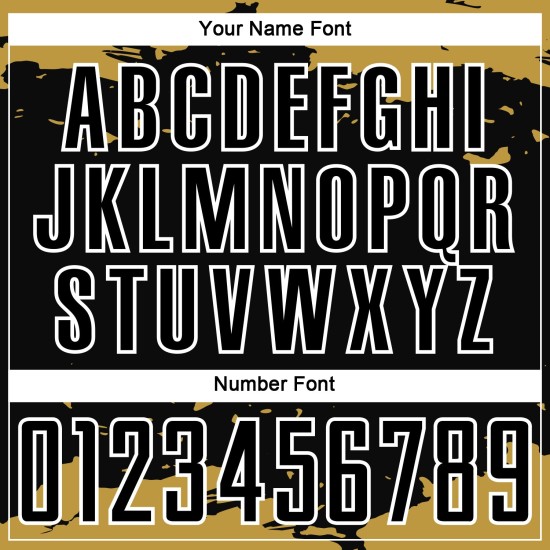 Abstract Art Uniform Custom Gold-White Jersey Black Fragment Soccer Old Sublimation