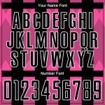 Soccer Pink-White Sublimation Jersey Black Uniform Line Custom Soccer Pink-White Sublimation Jersey Black Uniform Line Custom