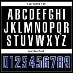 Fashion Soccer Jersey Sublimation Custom Uniform Royal-White Split Black