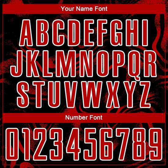 Soccer Black Sublimation Abstract Jersey Red-White Liquid Uniform Custom