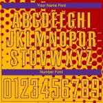 Red-Purple Jersey Uniform Custom Soccer Gold Sublimation