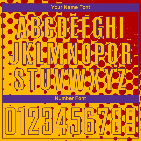 Red-Purple Jersey Uniform Custom Soccer Gold Sublimation