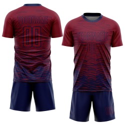 Navy Sublimation Soccer Crimson Jersey Custom Uniform Navy Sublimation Soccer Crimson Jersey Custom Uniform