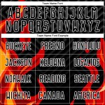 Red-Gold Uniform Jersey Sublimation Black Custom Soccer Flame Red-Gold Uniform Jersey Sublimation Black Custom Soccer Flame