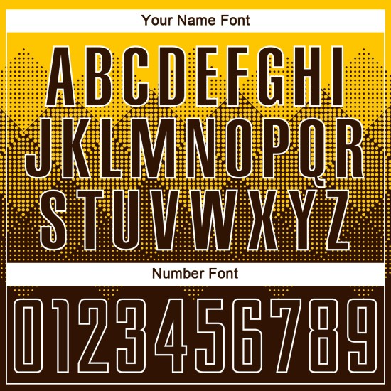 Soccer Sublimation Uniform Gold Custom Jersey Brown-White