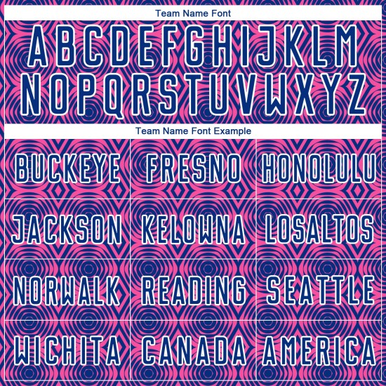 Soccer Custom Royal-White Pink Shapes Geometric Uniform Jersey Sublimation