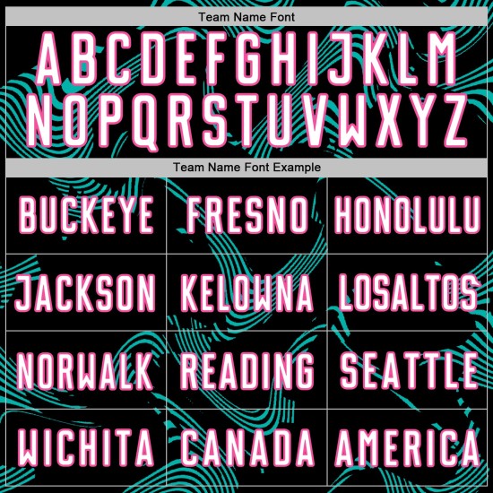 Uniform Lines Curve Jersey White Custom Aqua-Pink Black Sublimation Soccer Sports