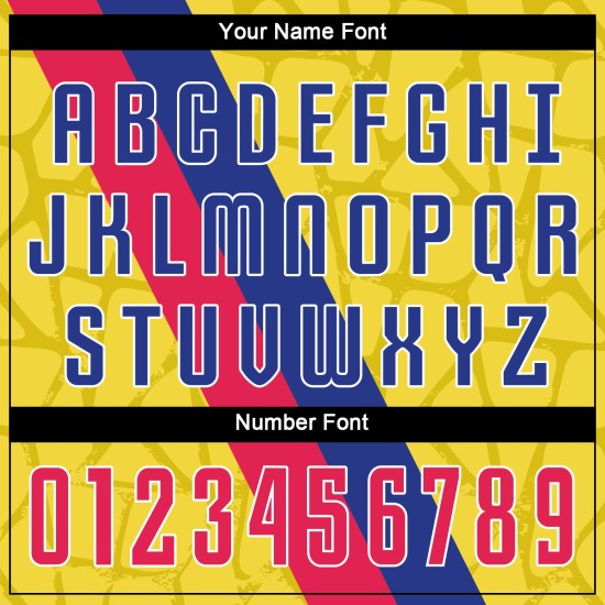 Soccer Gold Red-Royal Custom Uniform Jersey Sublimation