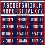 Abstract Shape Sublimation Soccer Uniform Navy White-Red Custom Jersey