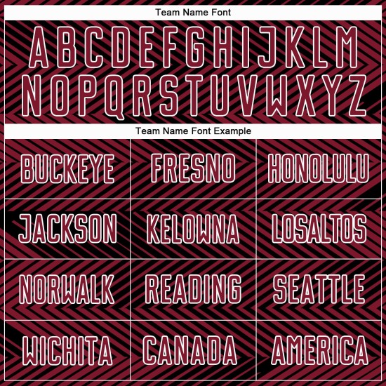 Jersey Soccer Line Custom Black-White Crimson Uniform Sublimation