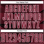 Jersey Soccer Line Custom Black-White Crimson Uniform Sublimation