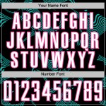 Uniform Lines Curve Jersey White Custom Aqua-Pink Black Sublimation Soccer Sports