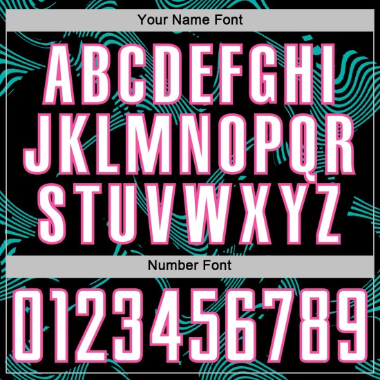 Uniform Lines Curve Jersey White Custom Aqua-Pink Black Sublimation Soccer Sports