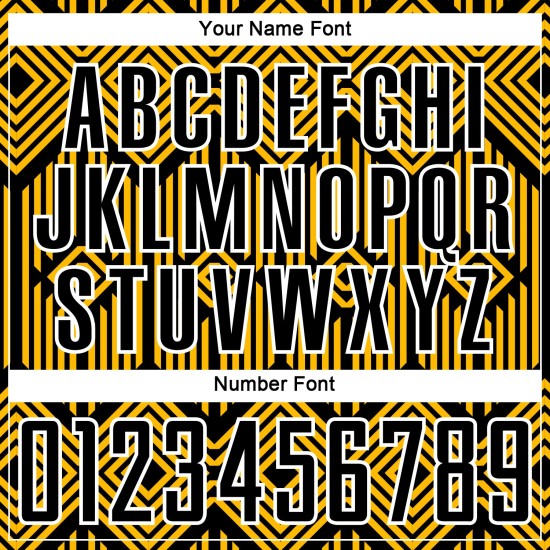 Shapes Geometric Soccer Sublimation Custom Black-White Uniform Jersey Abstract Gold Shapes Geometric Soccer Sublimation Custom Black-White Uniform Jersey Abstract Gold