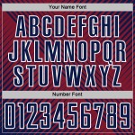 Crimson-White Jersey Line Uniform Navy Soccer Custom Sublimation