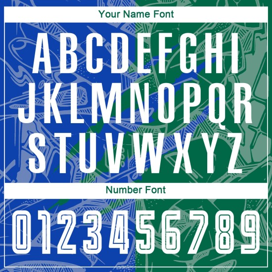 Sublimation Thunder Scratch Green Soccer Pattern Jersey Uniform Blue-Kelly Custom Graffiti