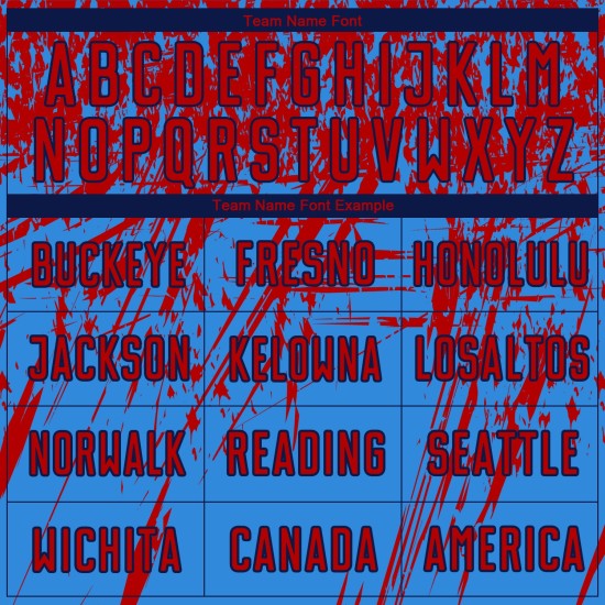 Red-Navy Sublimation Soccer Custom Powder Blue Jersey Uniform