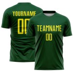 Green Soccer Jersey Light Yellow Custom Uniform Sublimation
