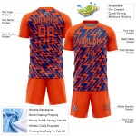 Lightning Sublimation Soccer Jersey Uniform Custom Orange Royal Lightning Sublimation Soccer Jersey Uniform Custom Orange Royal