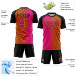 Soccer Texas Jersey Custom Orange Hot Gradient Sublimation Uniform Pink-Black Fashion