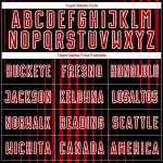 Uniform Sublimation Custom Lines Black Red-White Jersey Soccer